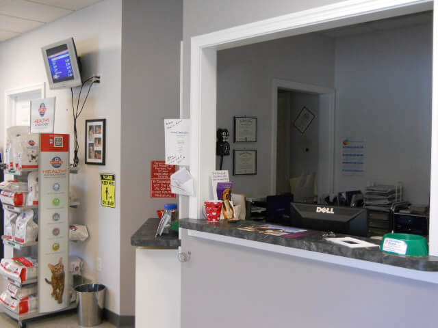 image of veterinary reception area